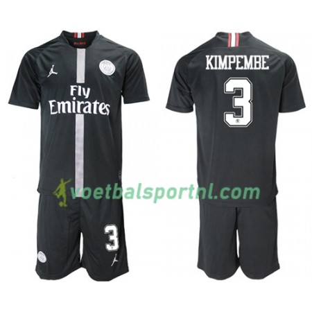 Paris Saint-Germain Kimpembe 3 Jodan Zwart Kind Third Tenue 2018-19
